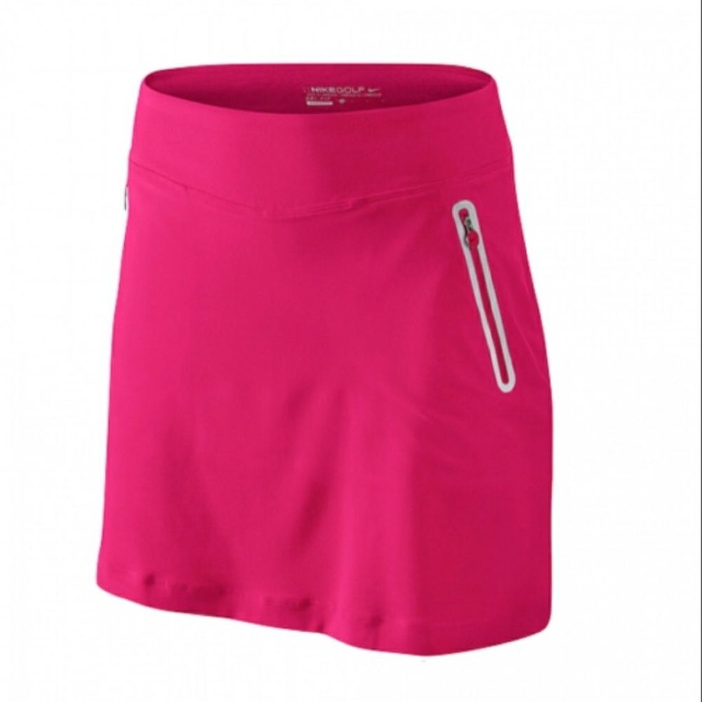 Nike Women's Hot Pink Golf Skort with Contrast Zip